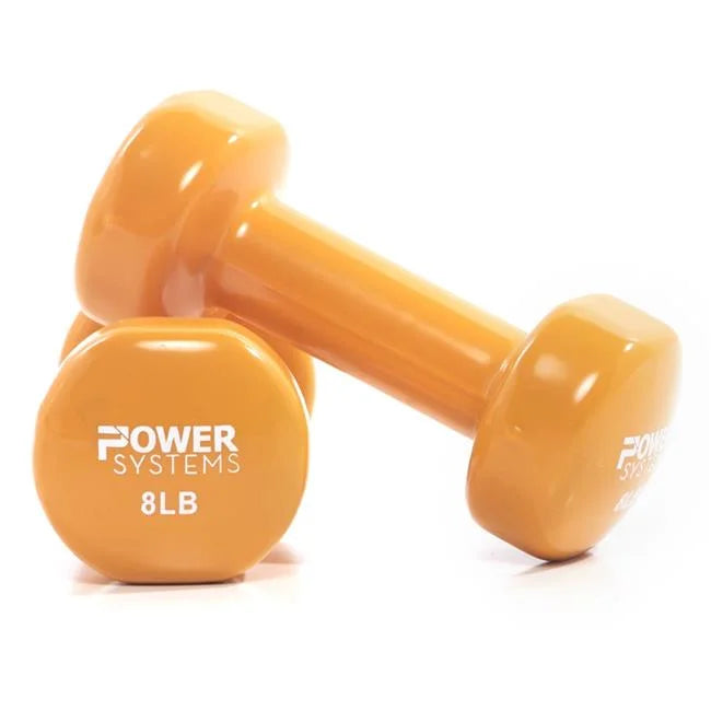 10 lbs Deluxe Vinyl Coated Dumbbell, Red - Set of 2
