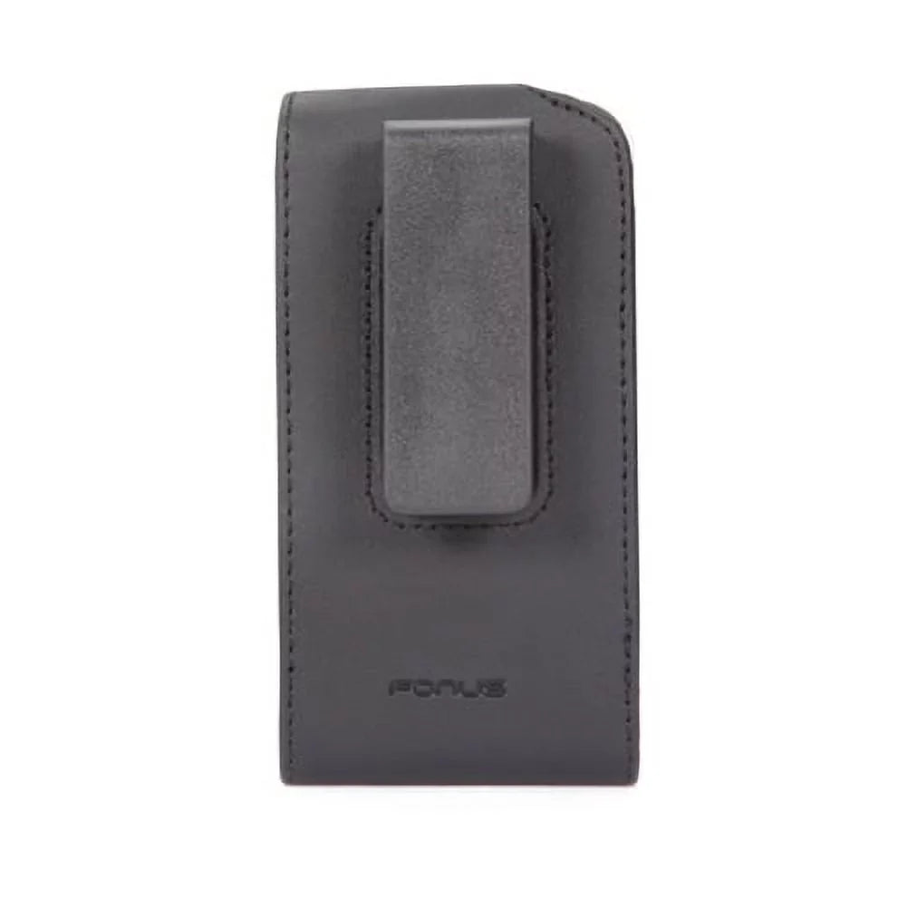 Black Leather Phone Case w 4-in-1 Adaptive Fast Home Car Charger 6ft Long (Two) USB Cable Bundle Z2D for  Liquid Jade Primo - Alcatel Idol 4S -  ZenFone 5z 4 Pro - Blackberry Motion