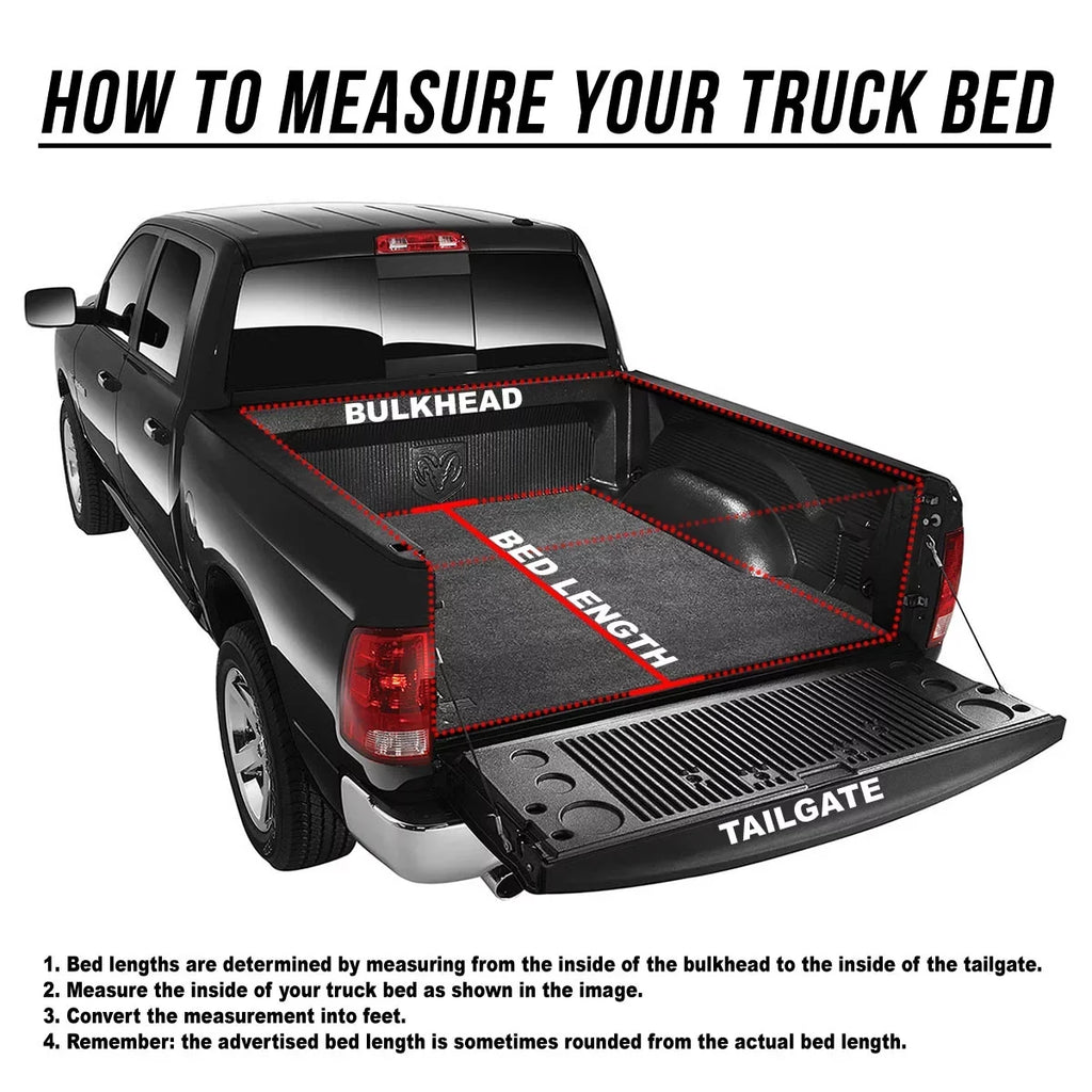 Auto Drive Soft Roll up Truck Bed Tonneau protector Fits 04-12 Chevy Colorado / GMC Canyon 6Ft Bed