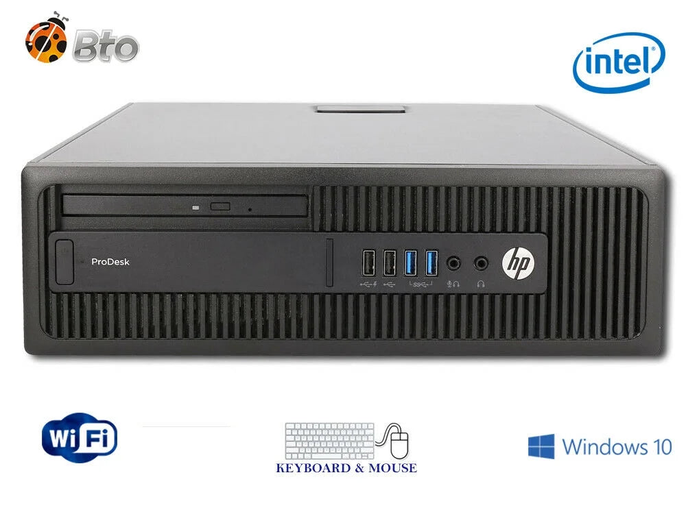 Restored  600 G2 Desktop Computer  Pentium G4400 3.3GHz CPU 8GB Ram, 2TB HDD, New 20" LCD, Keyboard & Mouse, WiFi, DVD, Win10 Pro PC (Refurbished)