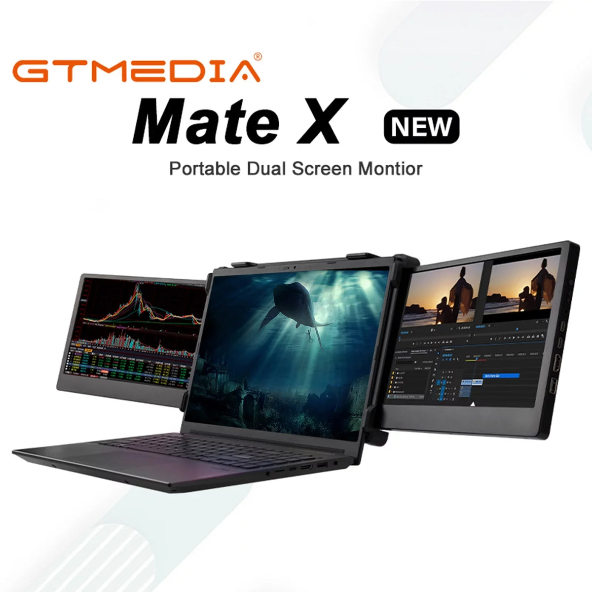 GTMEDIA GTMEDIA Mate X Dual Screen Monitor 11.6-inch Portable Monitor for Laptop, Full HD IPS 1080P Display