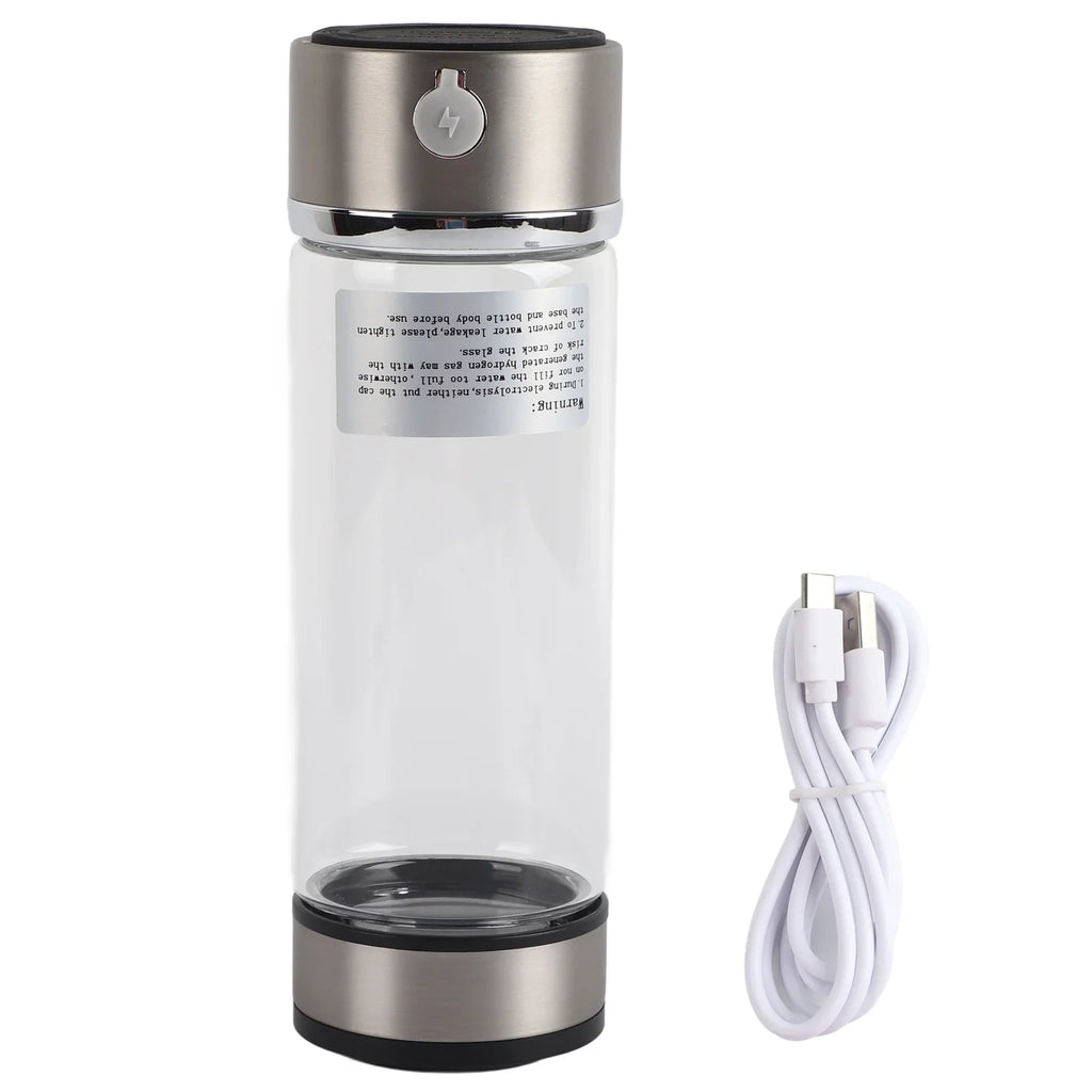 VIFERR Hydrogen moisture Bottle USB Charging Rich Hydrogen moisture Purifier Filter Glass Bottle Portable Lonizer Cup