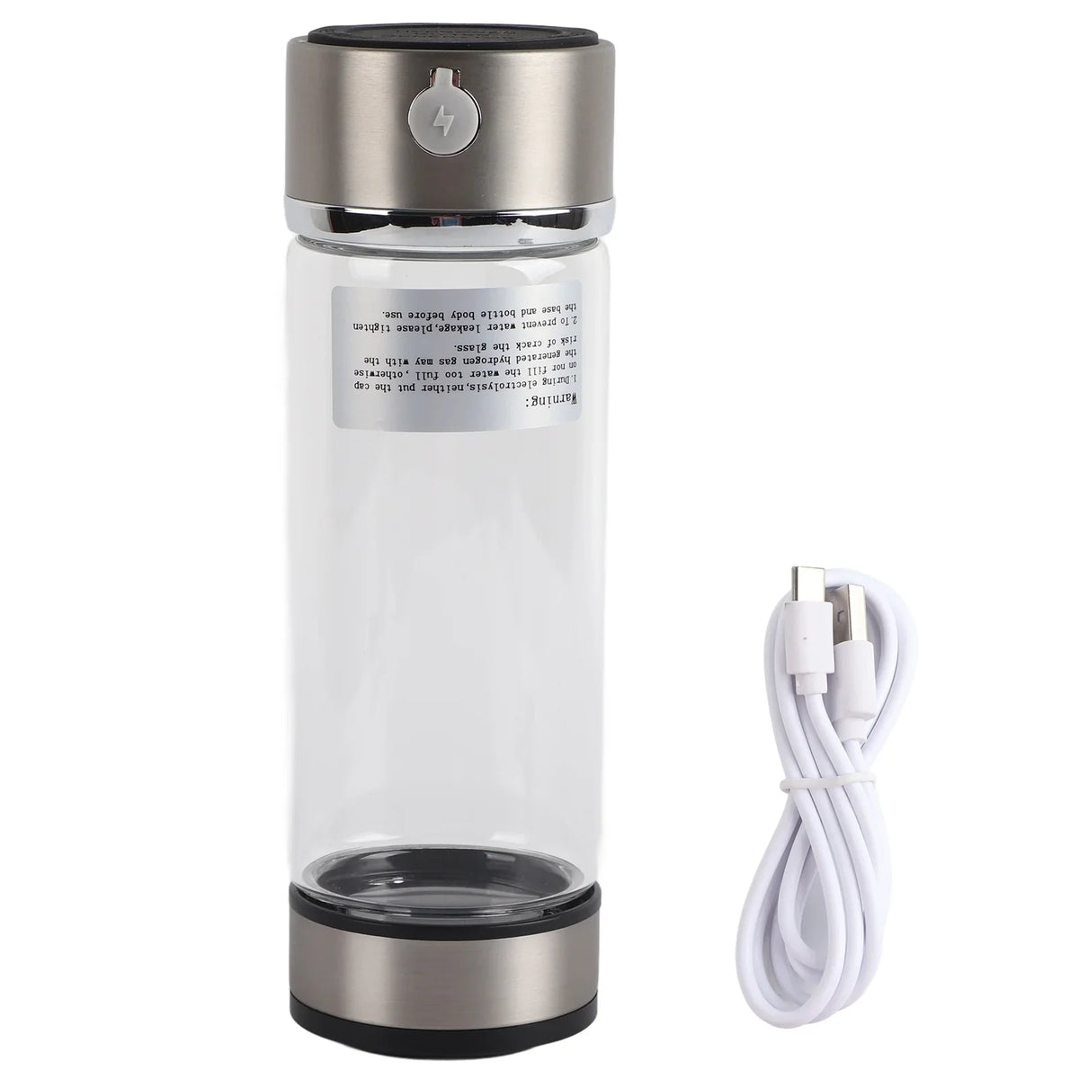 VIFERR Hydrogen moisture Bottle USB Charging Rich Hydrogen moisture Purifier Filter Glass Bottle Portable Lonizer Cup