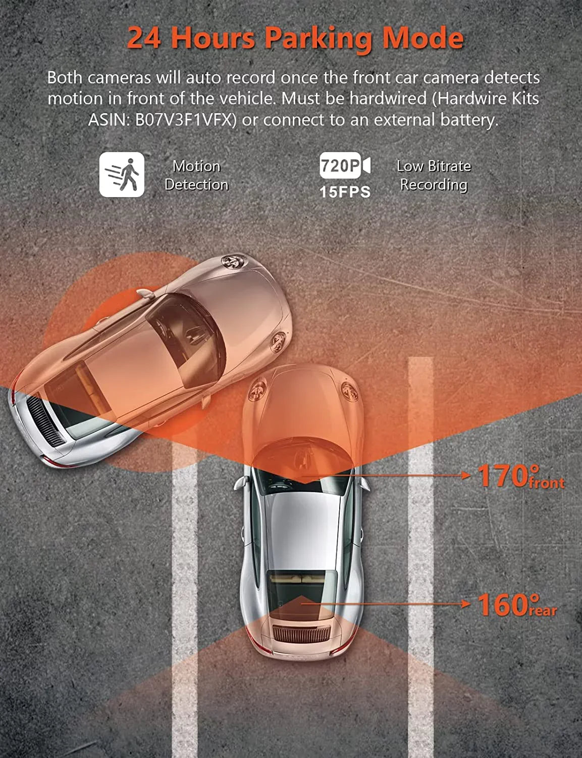 Vantrue Dual Front and Rear 1080P Dash Cam, Single Front 4K Car Camera, Hidden Design, Built in GPS, 24/7 Parking Mode, Low Bitrate Recording, HDR, Night Vision, Supercapacitor, G-Sensor (S1W)