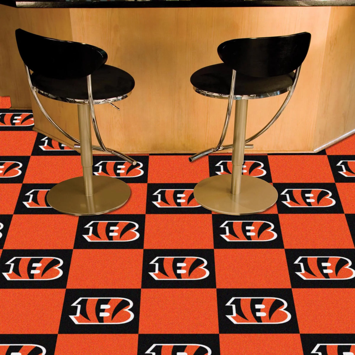 NFL - Cincinnati Bengals 18"x18" Carpet Tiles