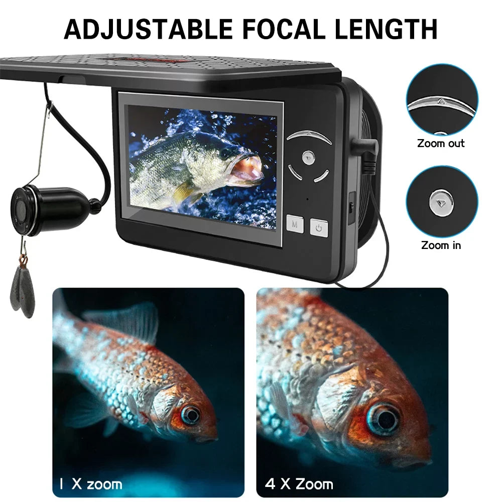 Portable Underwater Fishing Camera Waterproof 720P Fish Finder with LCD Display Ideal for Sea ship Fishing