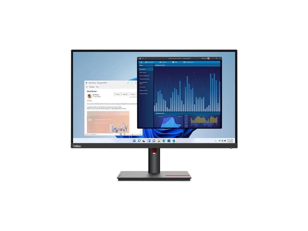 ThinkVision T27p-30 27" 4K UHD LCD Monitor - 16:9 - Black - 27" Class - In-plane Switching (IPS) Technology - 3840 x 2160 - 1.07 Billion Colors - 350 Nit - 4 ms - 60 Hz Refresh Rate -