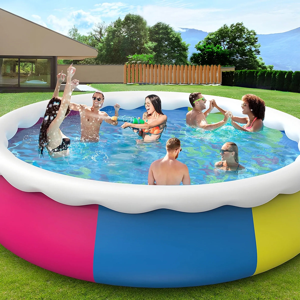 Inolait Inflatable Swimming Pool  Above Ground for Kids Family moisture Sport 15' x 36"