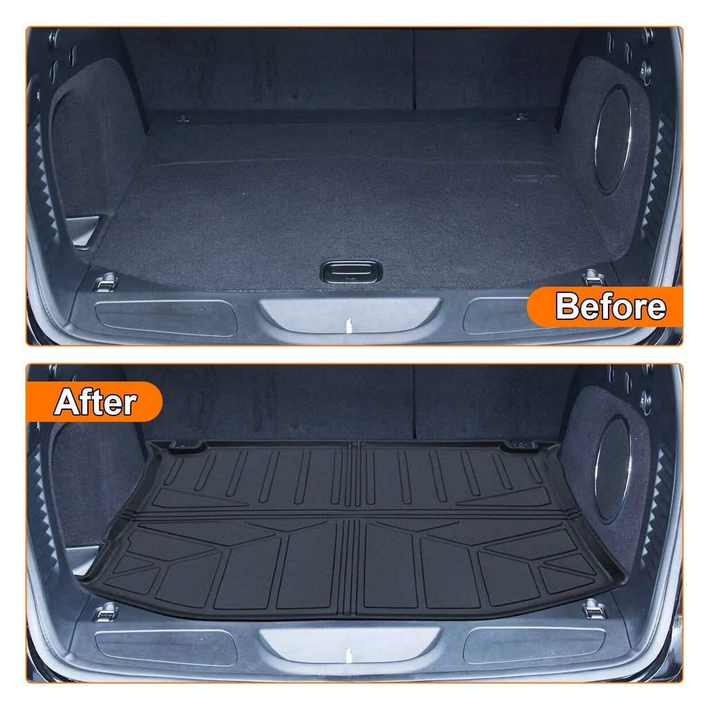 Trunk Mat Custom Fit Jeep Grand Cherokee 2011-2022 TPE Cargo Floor Carpet Rubber Car Rear Cargo Liner Protector All climate Black