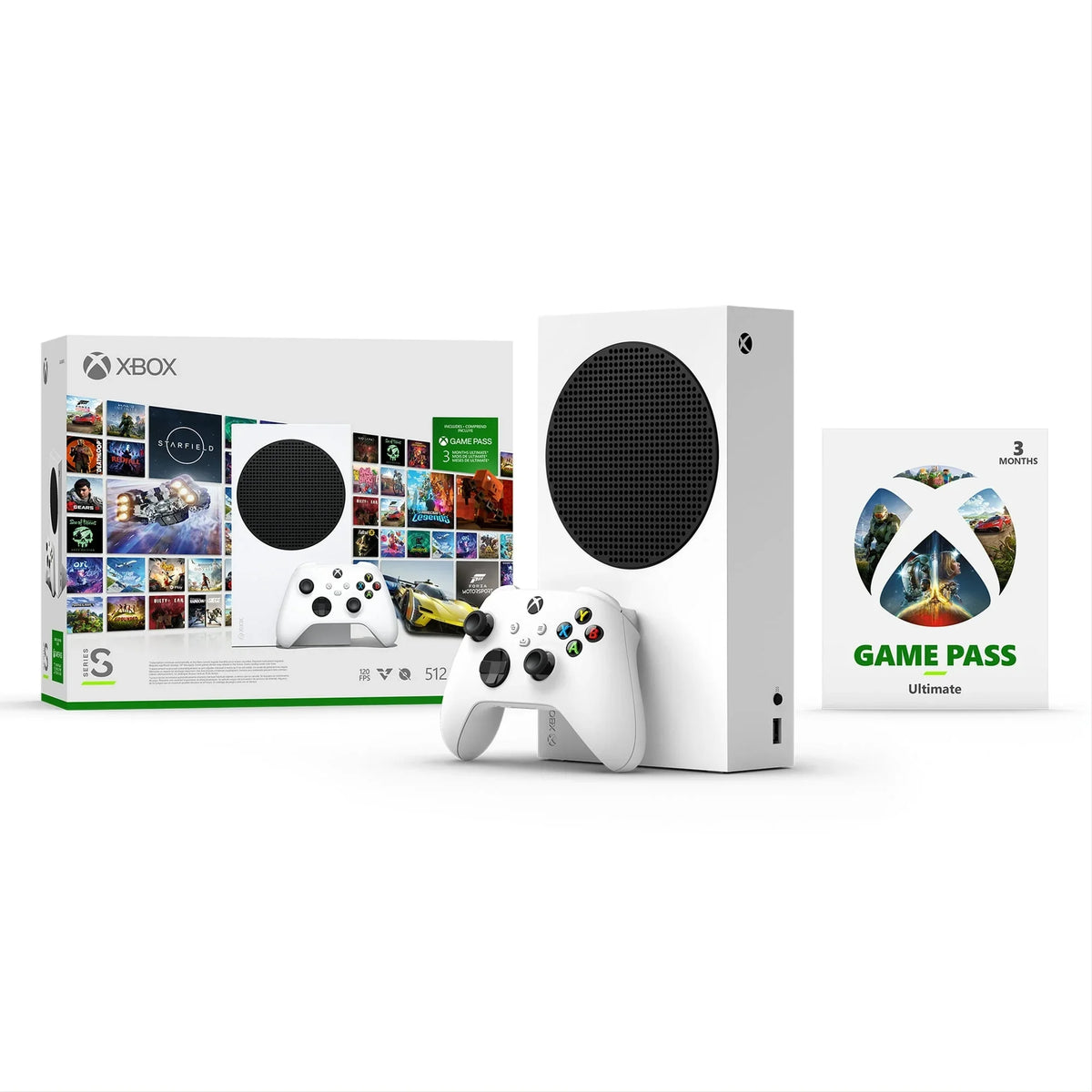 TEC New Holiday Bundle:  - Xbox Series- -S -512GB SSD White Console Bundle with 3-Month Xbox Game Pass