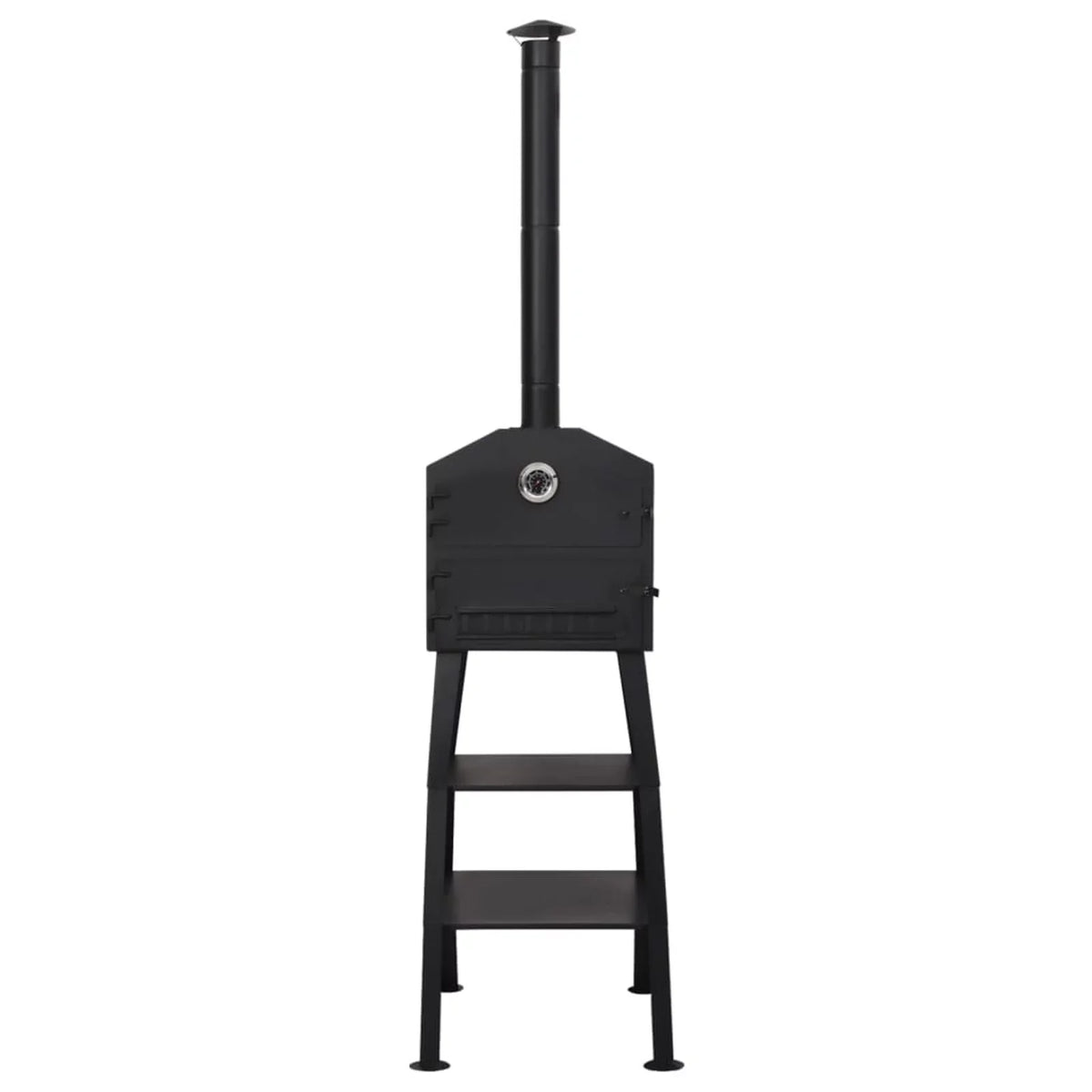 Dcenta Outdoor Pizza Oven Charcoal Fired with 2 Fireclay Stones Steel for Camping, Patio, Backyard, Outdoor Furniture 21.3 x 23.2 x 79.9 Inches (W x D x H)