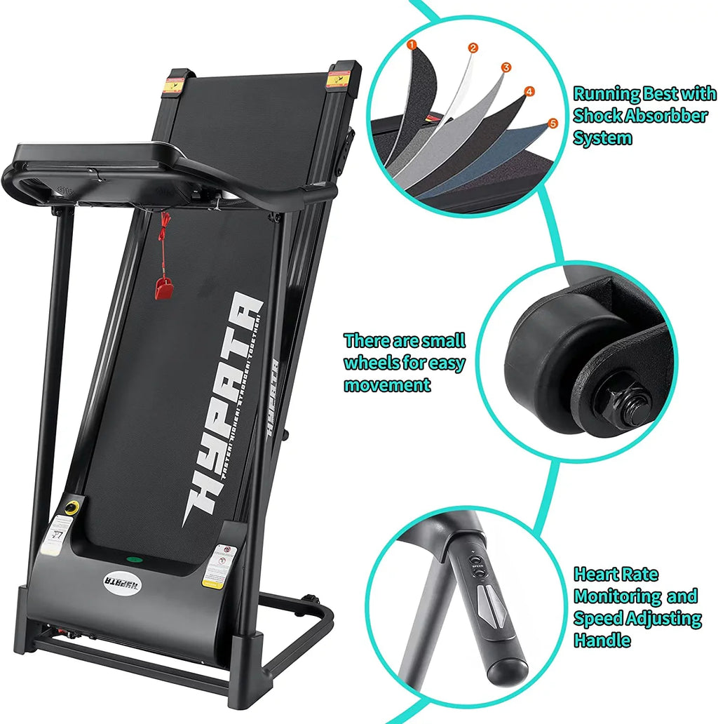SKOK Treadmill 300 LBS Capacity with Incline, Folding Treadmill for Home Max 2.5  Electric Treadmill for Running and Walking Jogging Exercise with LED Display, 12 Preset Programs Running Machine