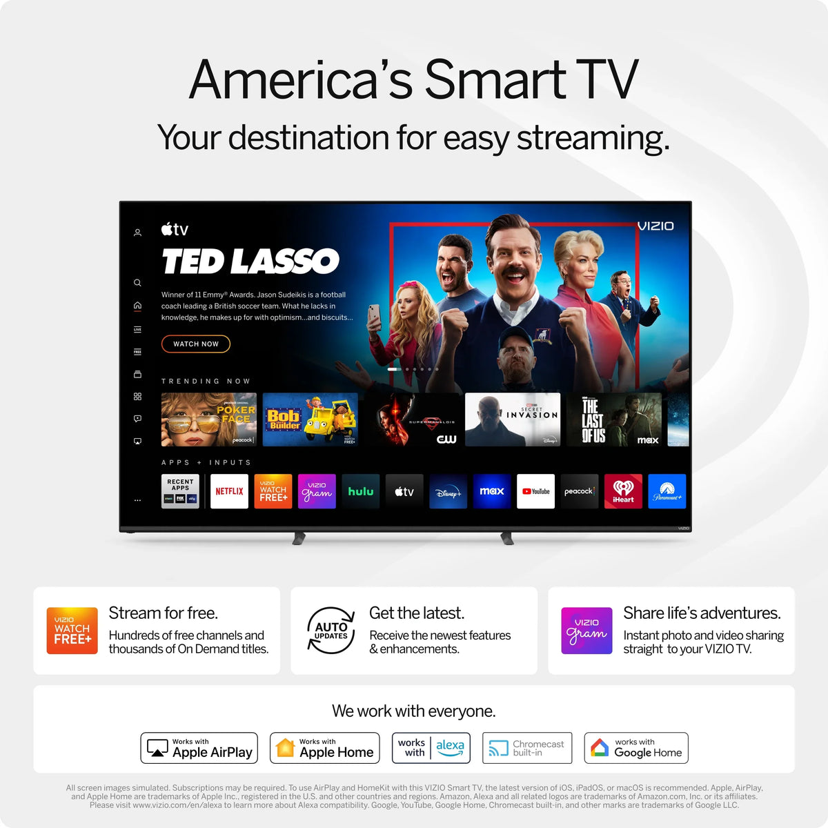 VIZIO 24" Class D-Series FHD LED Smart TV for Gaming and Streaming, Bluetooth Headphone Capable (Online Only) D24fM-K01