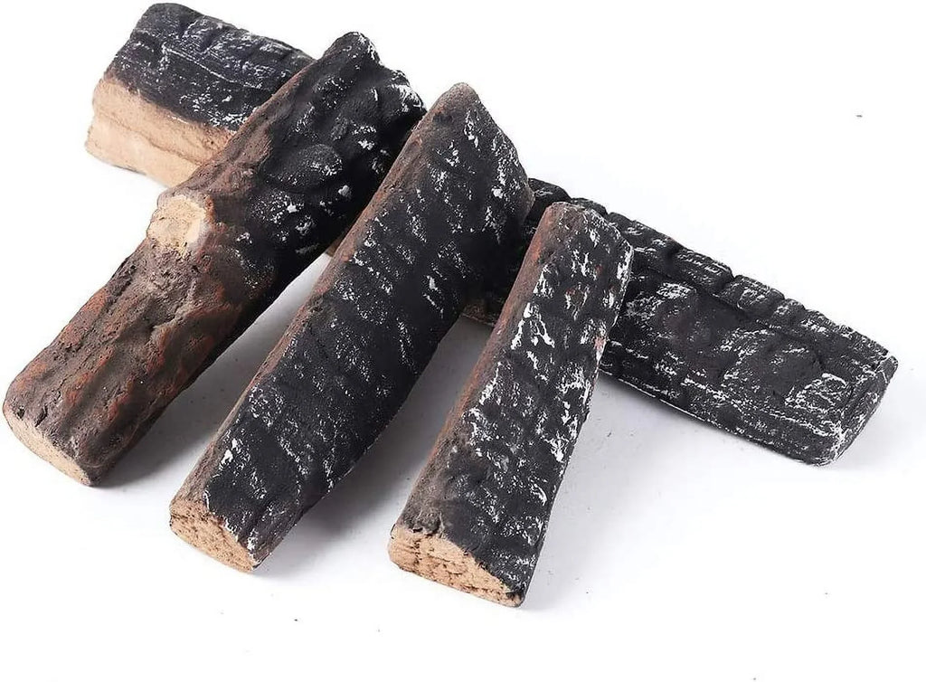 Use in Fireplaces & Fire Pits. Gas Logs 4pcs Gas Fireplace Logs Set of Ceramic Wood Logs