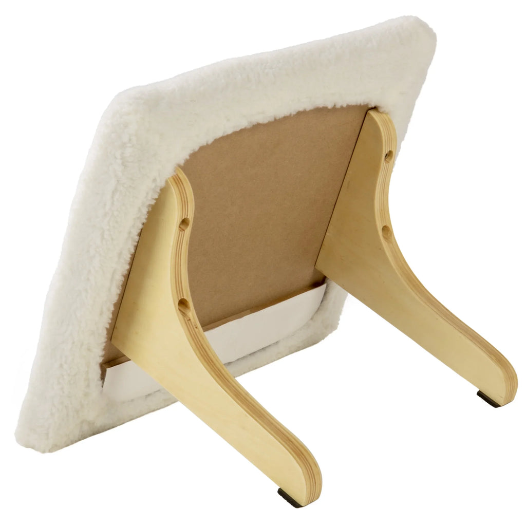 SmartyKat Paw Perch Padded Self-Adhesive Windowsill Mounted Cat Perch & Plush wrap, Cream