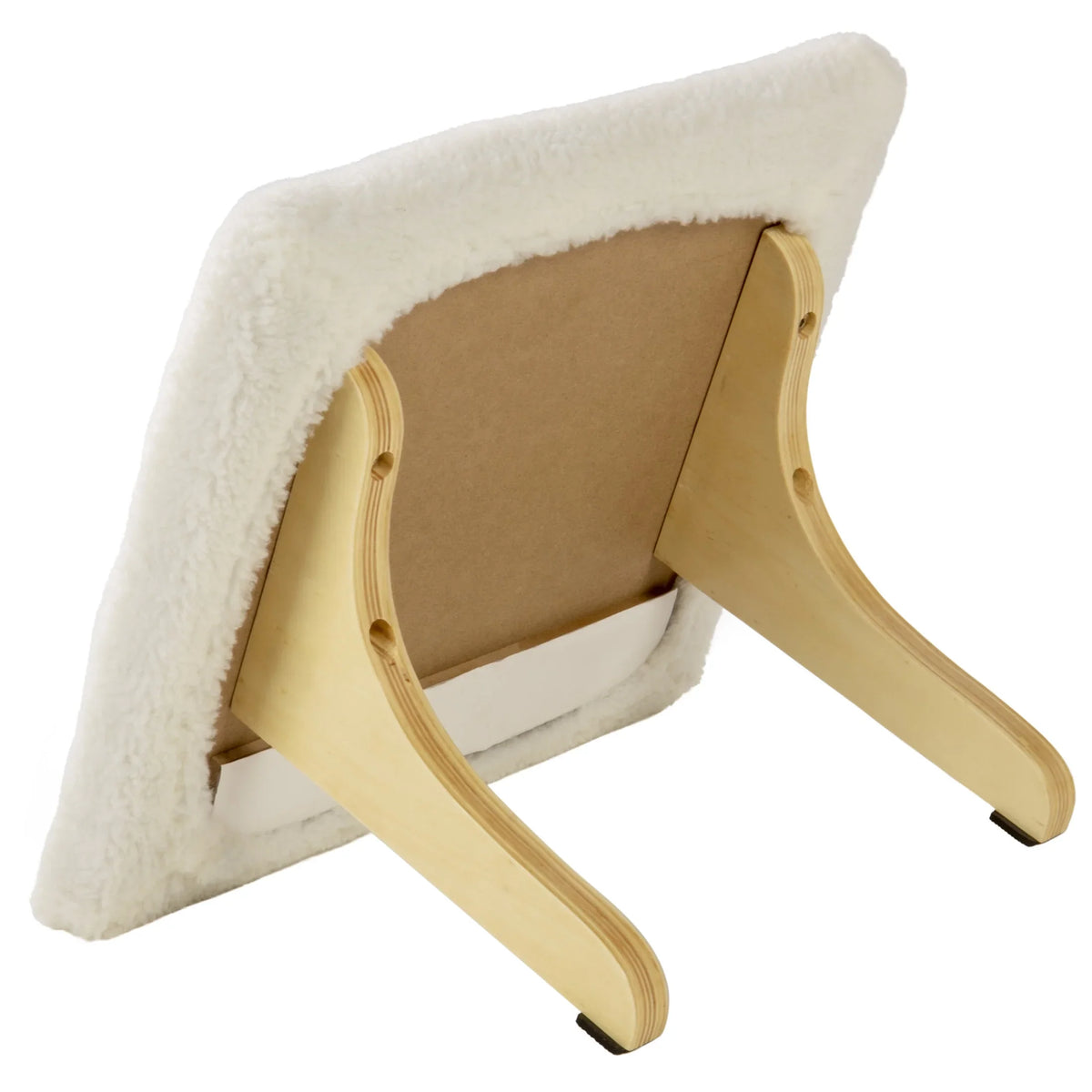 SmartyKat Paw Perch Padded Self-Adhesive Windowsill Mounted Cat Perch & Plush wrap, Cream