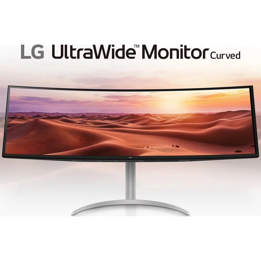 Open Box  49WQ95C-W 49" 32:9 Curved UltraWide DQHD (5120 x 1440) Nano IPS Monitor, NVIDIA G-SYNC suitable & AMD FreeSync Premium Pro, HDMI 2.1 and USB Type-C, Tilt/Height/Swivel Adjustable