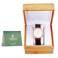 Matashi Mens and Womens Casual Wooden Wrist Watch w Brown Leather Strap, 1ATM liquid impervious, Business or Travel, Swiss