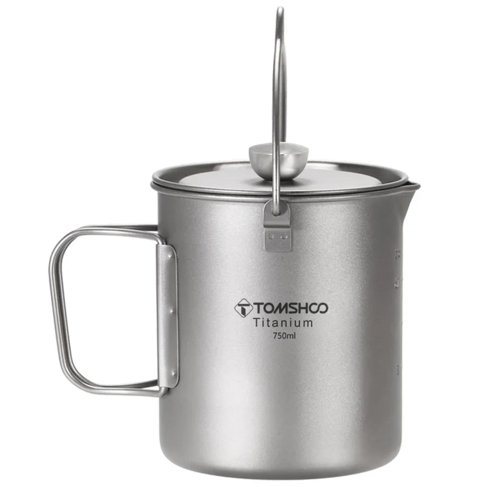 TOMSHOO Method Press Pot, 750ml Camping Coffee Cup with Press Plate, French Press Coffee Maker for Backpacking and Hiking