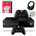 Xbox One Original 500GB Gaming Console Black Headset 2 Controller Included With FIFA-20 Game BOLT AXTION Bundle Used
