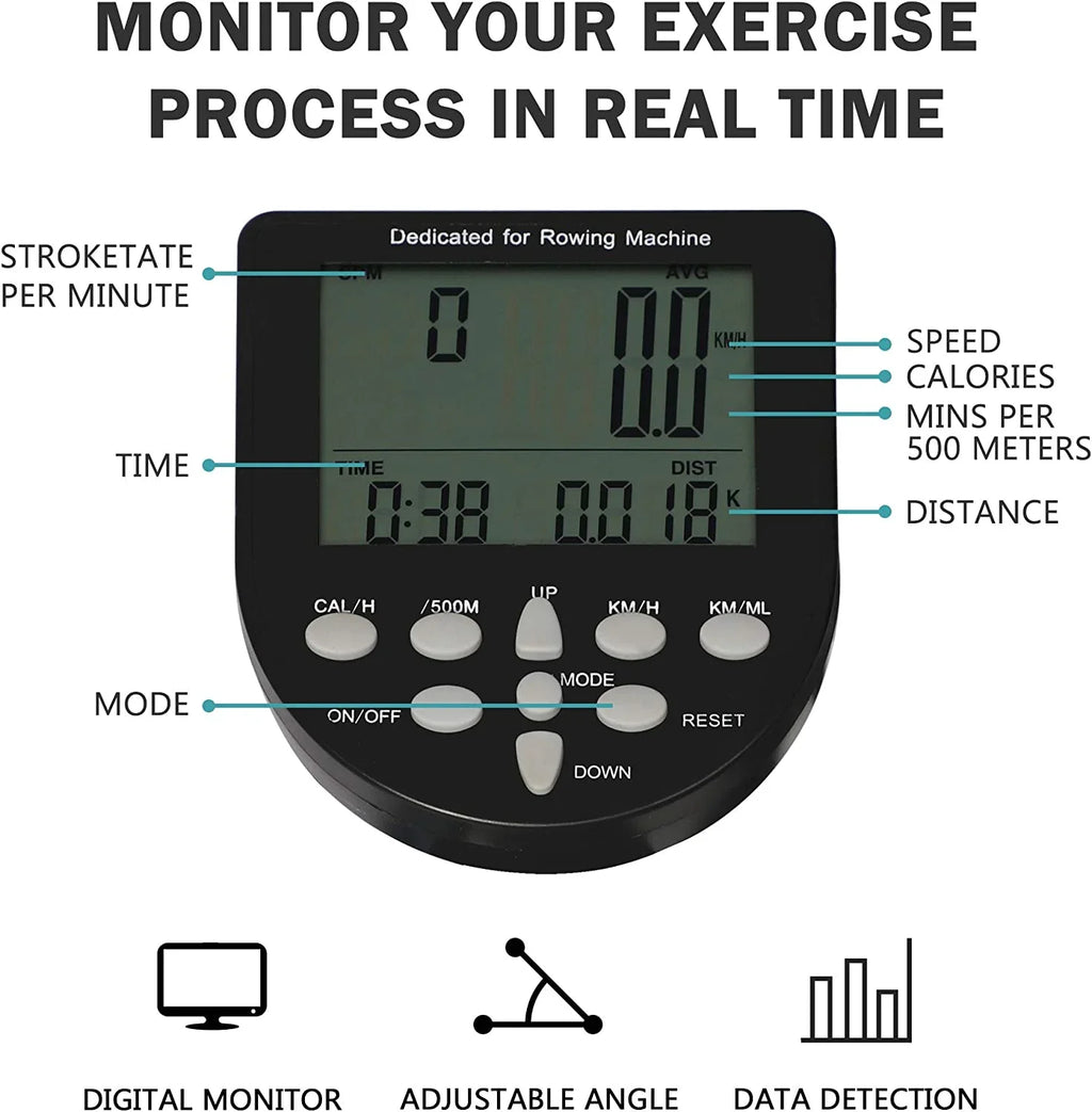 aqua Rowig Machie Idoor aqua Rower Adjustable Resistace With LCD Moitor Home Gym Equipmet For Whole Body Exercise Traiig