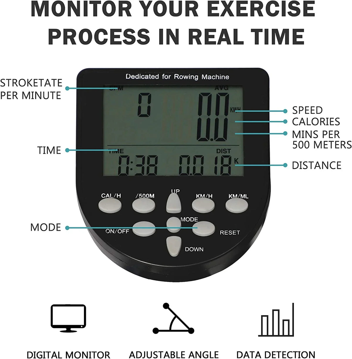 aqua Rowig Machie Idoor aqua Rower Adjustable Resistace With LCD Moitor Home Gym Equipmet For Whole Body Exercise Traiig