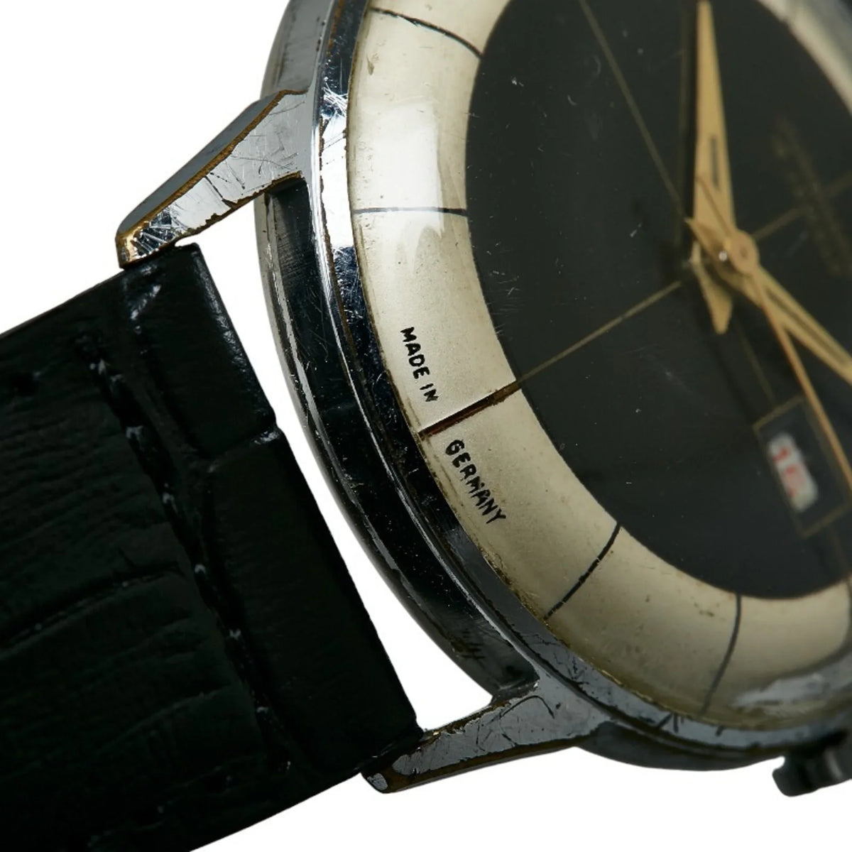 Pre-Owned Junghans 15JEWELS External Belt Watch Manual Winding Black White Dial Stainless Steel Ladies JUNGHANS (Good)