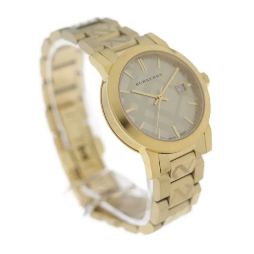 Pre-Owned BURBERRY Burberry THE CITY watch BU9145 stainless steel gold (Like New)