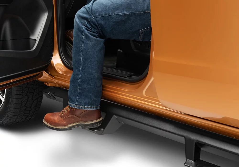 N-Fab by RealTruck Epyx Steps | Textured Black, Cab Length | Exf19Cc-Tx | appropriate with 2019-2020  Ranger Crew Cab All Beds, SRW Gas