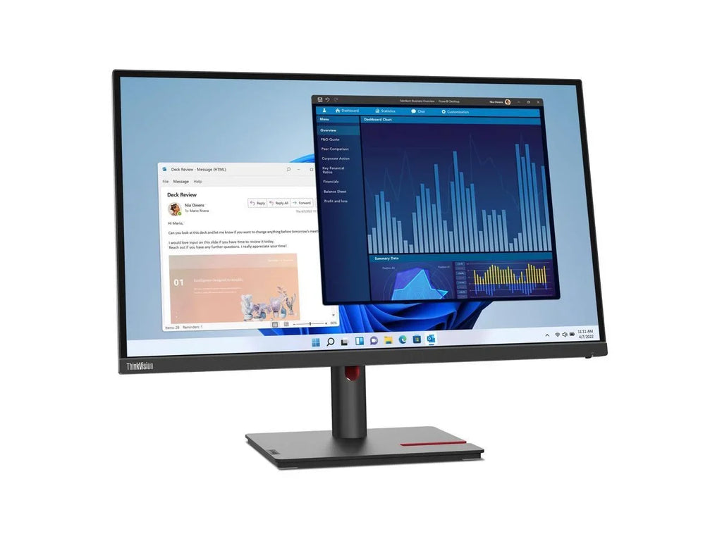 ThinkVision T27p-30 27" 4K UHD LCD Monitor - 16:9 - Black - 27" Class - In-plane Switching (IPS) Technology - 3840 x 2160 - 1.07 Billion Colors - 350 Nit - 4 ms - 60 Hz Refresh Rate -