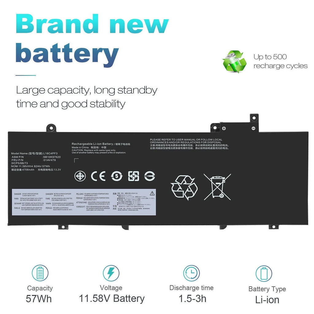 OEM 57Wh L17L3P71 Battery For  ThinkPad T480S SB10K97622