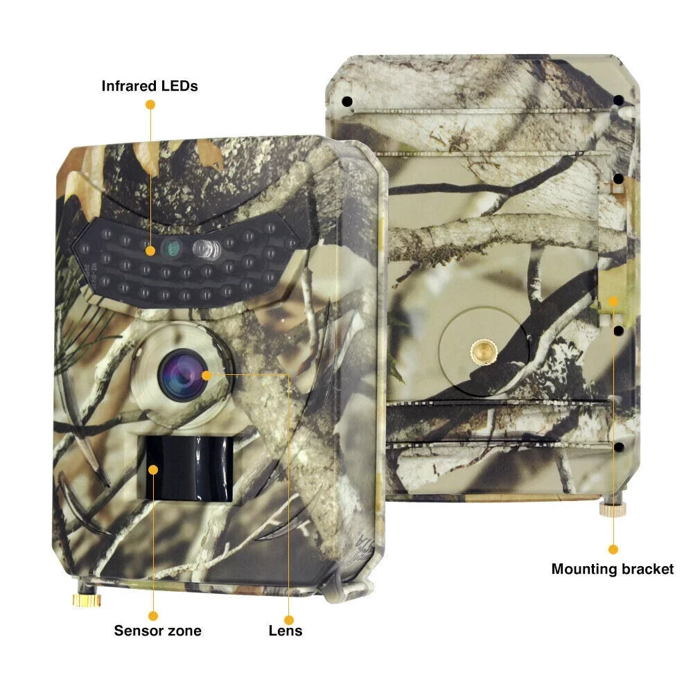 Infrared Trail Camera,DFITO Wildlife Monitor, 1080P, 12MP, Home Security, Farm Monitoring, Hunting Trail Monitor, Hunting Wildlife Camera Waterproof (SD Card NOT Included)