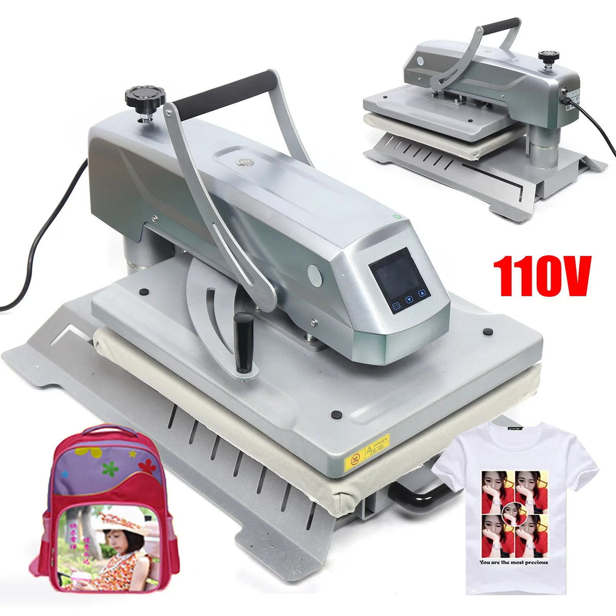 Aiqidi 3 in 1 Combo T-Shirt Heat Press Transfer Machine 16x20 Inch Swing Away Heat Transfer Sublimation Machine Clothing Printing Machine 1600W