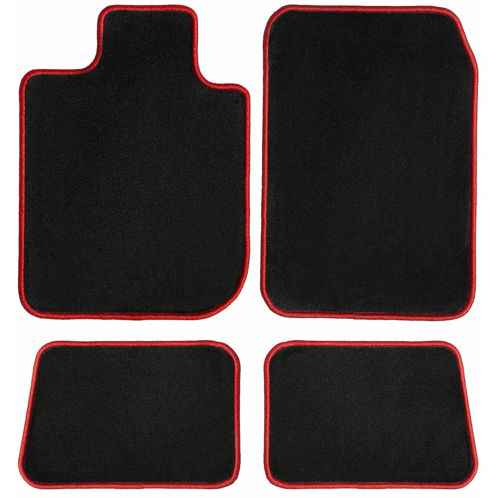 GGBAILEY  X3 Black with Red Edging Carpet Car Mats / Floor Mats, Custom Fit for 2011, 2012, 2013, 2014, 2015, 2016, 2017 - Driver, Passenger & Rear Mats