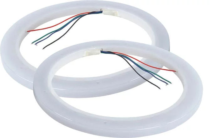 Wet Sounds Revo 12" Subwoofer, Grill, & RGB LED Ring - White Subwoofer & White Closed Face XW Grill - 4 Ohm