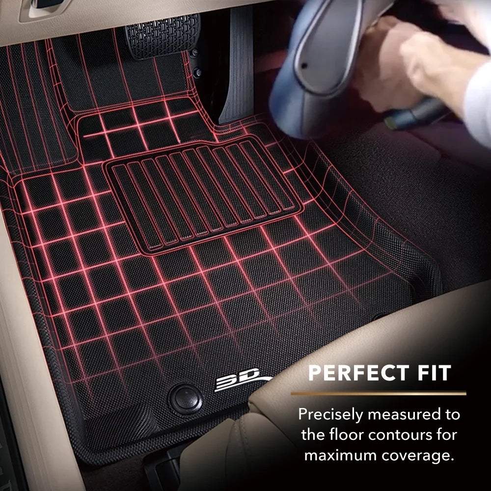 3D MAXpider KAGU Floor Mat (BLACK) appropriate with JEEP GRAND CHEROKEE L 2022-2024 - Front Row