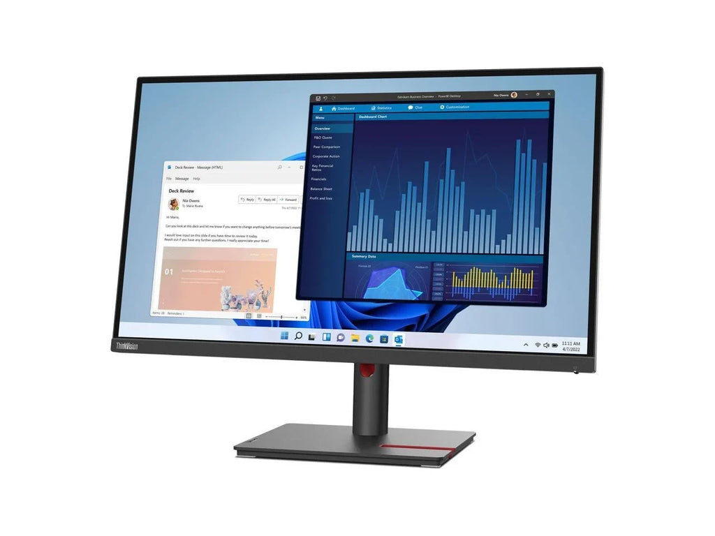 ThinkVision T27p-30 27" 4K UHD LCD Monitor - 16:9 - Black - 27" Class - In-plane Switching (IPS) Technology - 3840 x 2160 - 1.07 Billion Colors - 350 Nit - 4 ms - 60 Hz Refresh Rate -