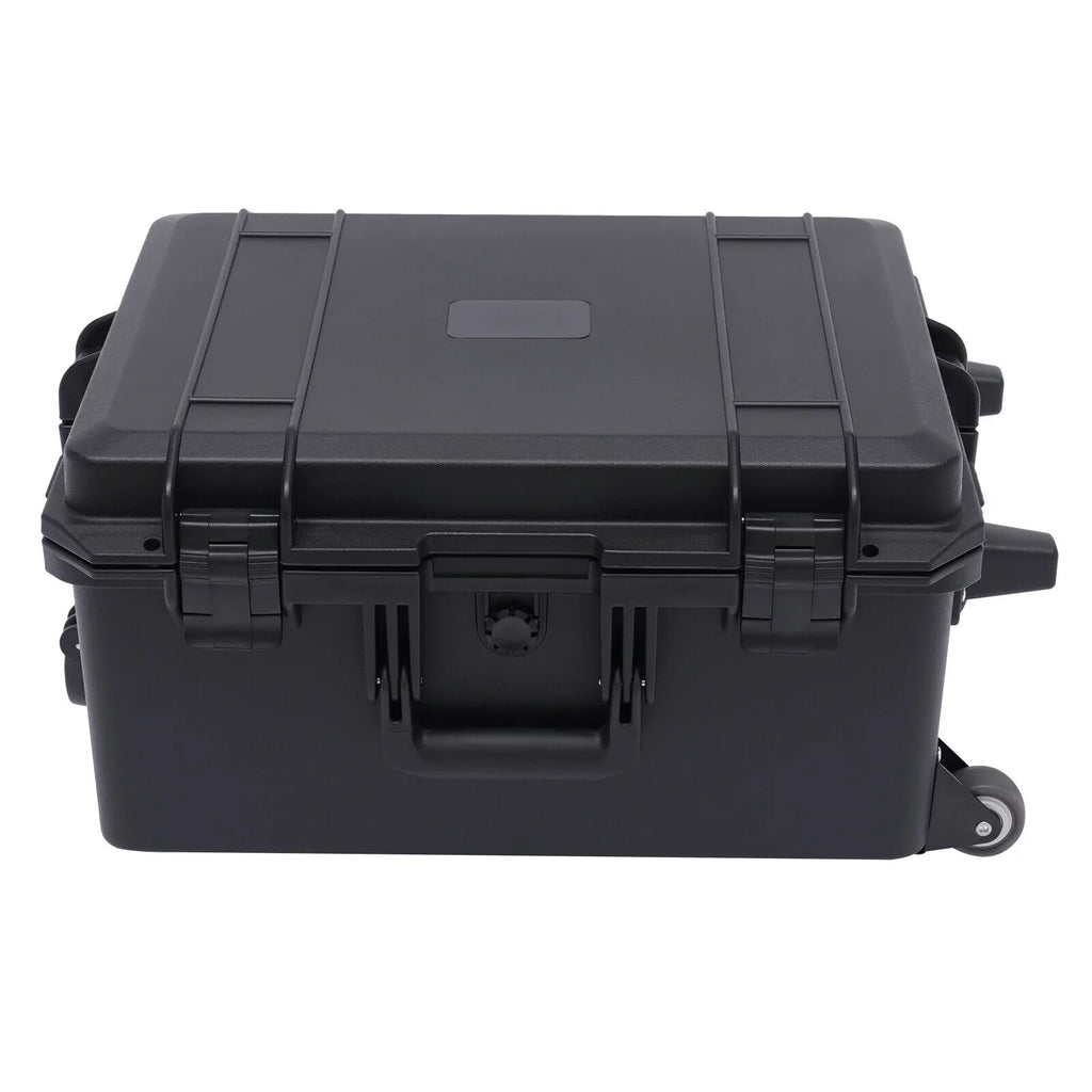 Miumaeov Large Portable Protective liquid and Shock protected Hard Case Camera Tools Equipment Laptop Hard Case Box with Wheels and Handle with 5 Layers Foam Black 16.7" x 12" x 21.25"