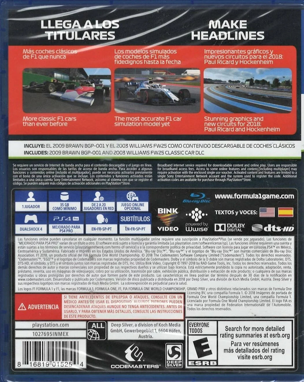 F1 2018 Headline Edition PS4 (Brand New Factory Sealed US Version) PlayStation 4