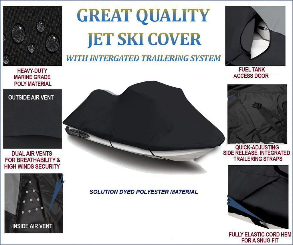 BLACK 600 DENIER JetSki wrap appropriate for JET SKI wrap Sea Doo Spark 2up 900 ACE 2014-2016 2017 2018 2019 2020 2021 2022