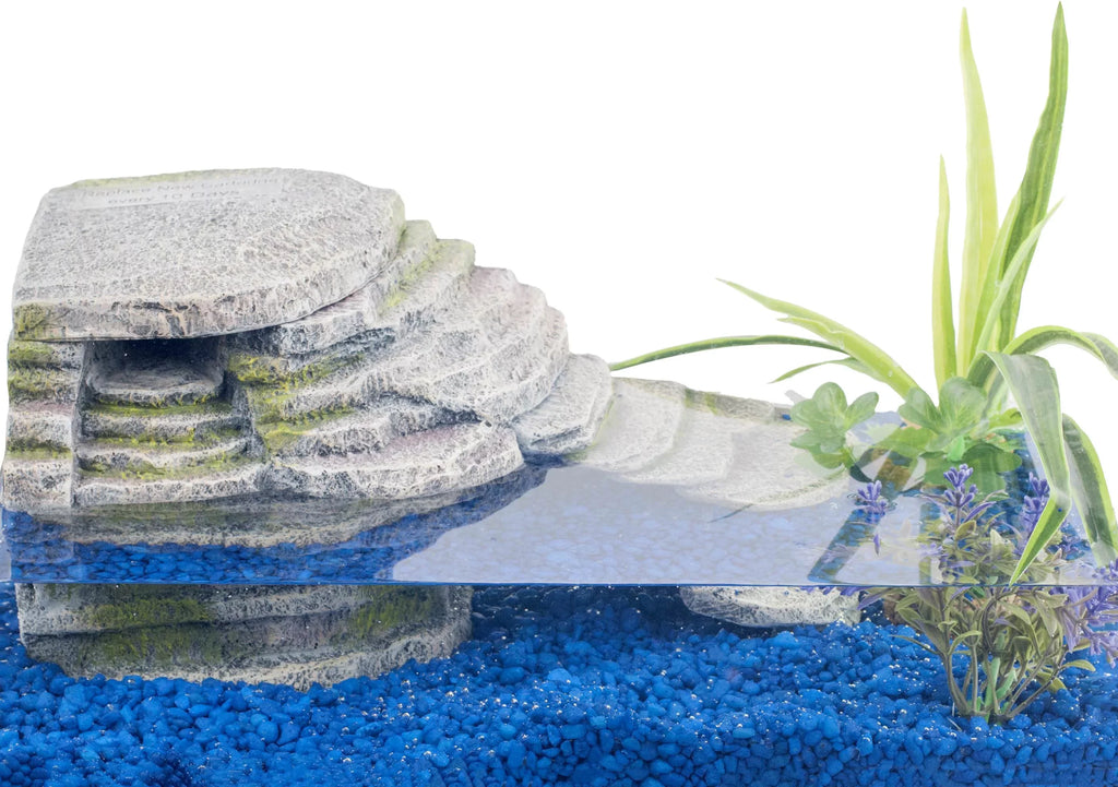 Penn-Plax Reptology Crystal-Falls Tiered moisture Filtration System for Turtles and Amphibians, Gray