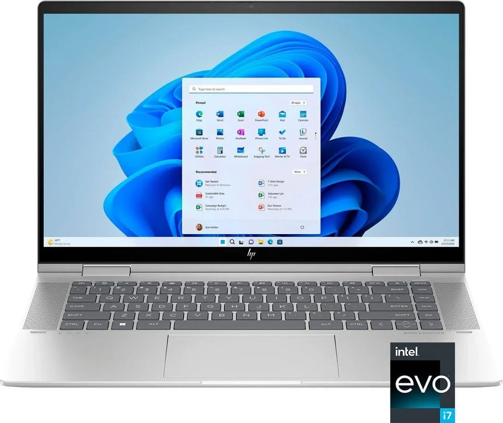 Envy X360 15 2-in-1 Laptop 15.6" FHD IPS Touchscreen 13th Gen  10-Core i7-1355U 16GB RAM 1TB SSD  Iris Xe Graphics Backlit Thunderbolt USB-C HDMI B&O Win11 Silver + HDMI Cable