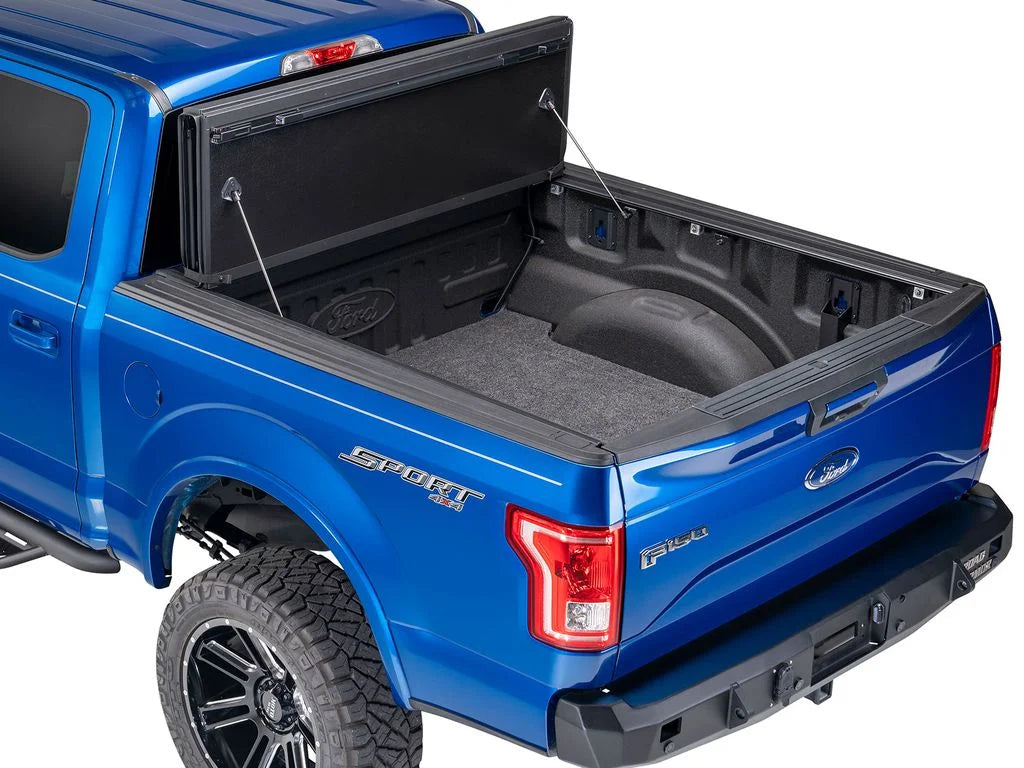 Extang by RealTruck Xceed Hard Folding Truck Bed Tonneau protector | 85465 | matching with 2007 - 2021  Tundra w/o rail system 6' 7" Bed (78.7")