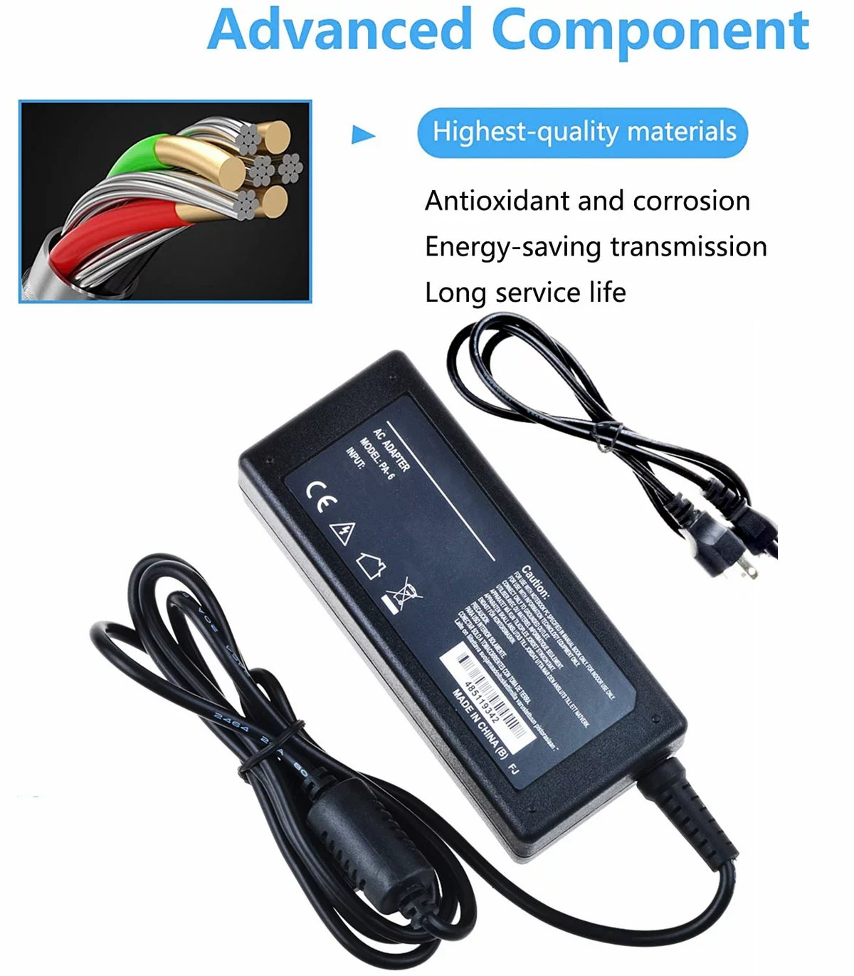 KONKIN BOO appropriate AC / DC Adapter Replacement for  Inspiron 15 5000 5558 series 15.6 i5558-1415BLK I5558-1430BLK, i5558-2143SLV ,I5558-2572BLK, I5558-2858BLK, I5558-2859BLK Laptop Charger
