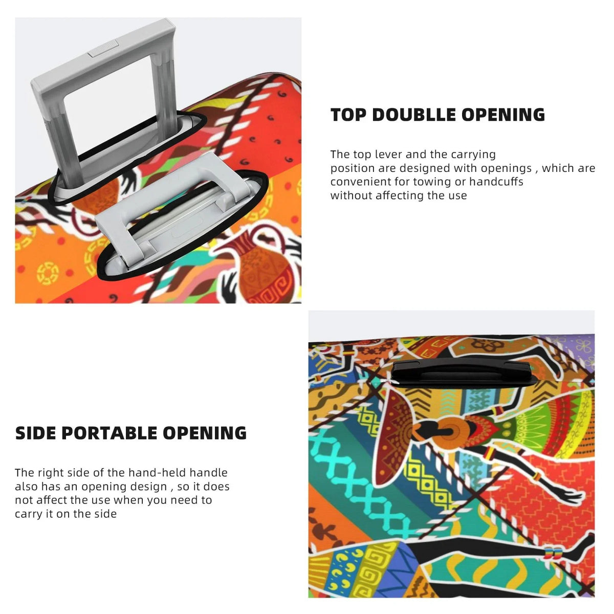 Kll Dancing African Womans Luggage protector Suitcase shield Suitcase Protector-