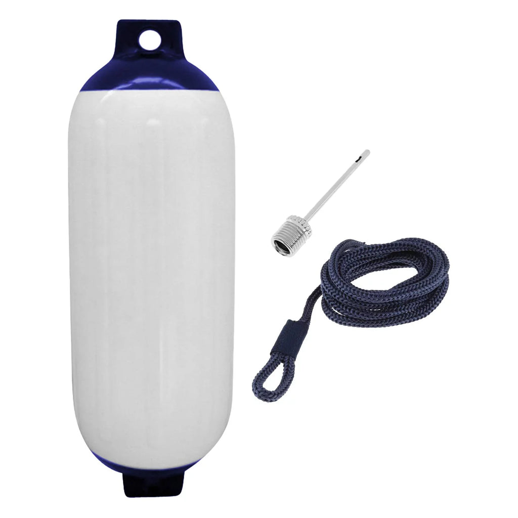 vessel Fenders,craft Fenders Protector with Rope and Nozzles,vessel Fenders Set Speedboat Anti Collision 4x16in,Marine craft Fenders for Docking Protection,Inflatable vessel Bumper Fishing Boats